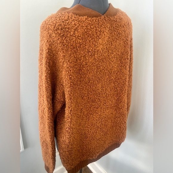 NWT UGG Sz L Dreeann Soft Plush Fleece Wool Blend V-Neck Teddy Bear Long Sleeve - Picture 12 of 16